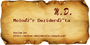 Molnár Dezideráta névjegykártya