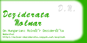 deziderata molnar business card